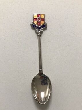 Vintage Ulster Enamel Crest Silver-toned Collectible Spoon